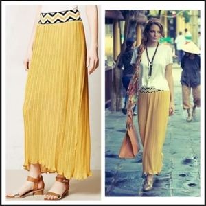 Anthropologie: Dear Creatures Mustard Maxi Skirt